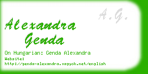 alexandra genda business card